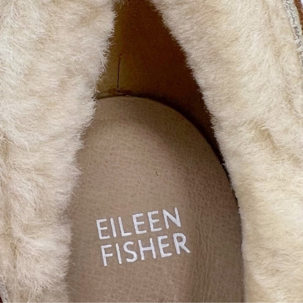 NWT Eileen Fisher Chalet Suede Wedge Bootie Chestnut Size 8.5 - Picture 8 of 14